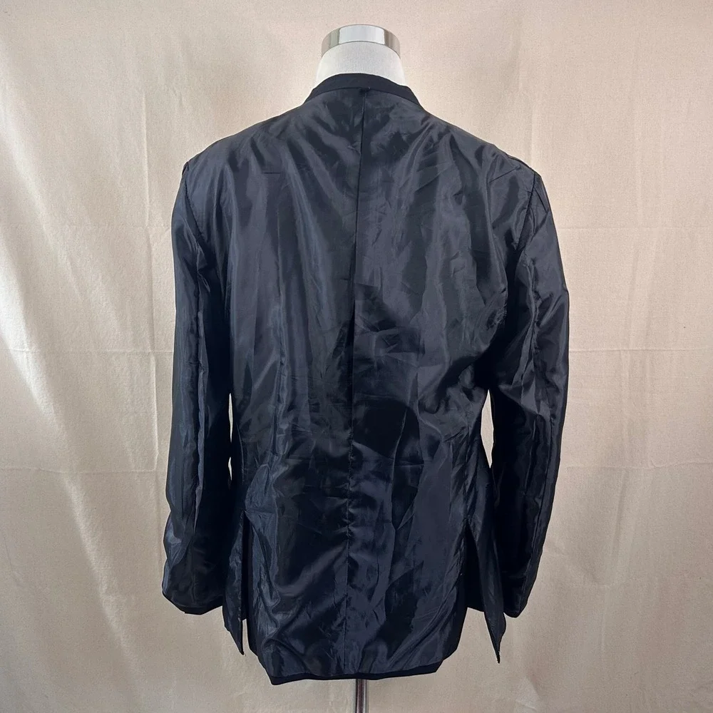 Bonobos 46R Slim Fit Sport Coat Wool Blend Black Two Button Double Vented